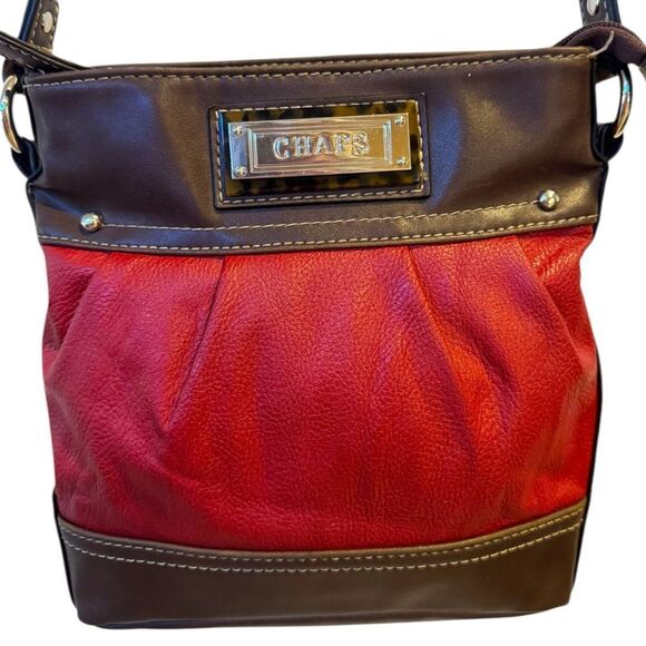 Chaps Vegan Leather Crossbody Bag - Picture 1 of 9